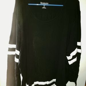 Roaman's Tunic Top black 4X